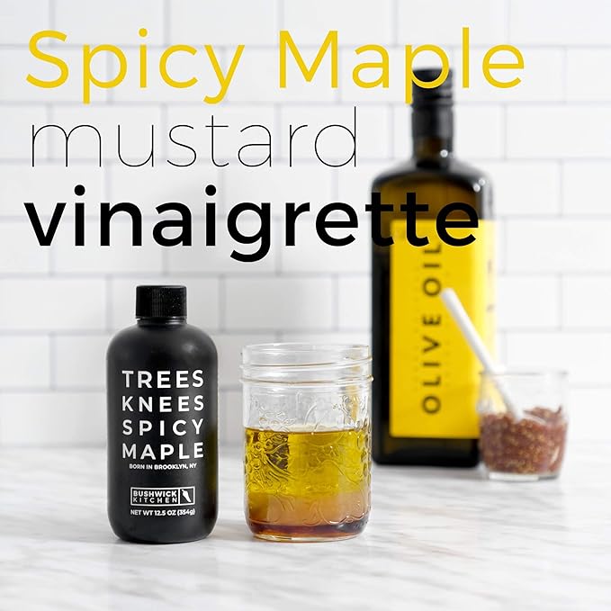 Trees Knees Spicy Maple Syrup, Grade-A Organic Maple Syrup with a Fiery Kick from Habanero Peppers, Vegan, Gluten Free & Made in the USA, Pure & All Natural, 11.5oz