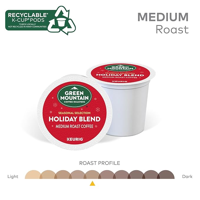 Green Mountain Coffee Roasters K-Cups, Holiday Blend, 10 Count