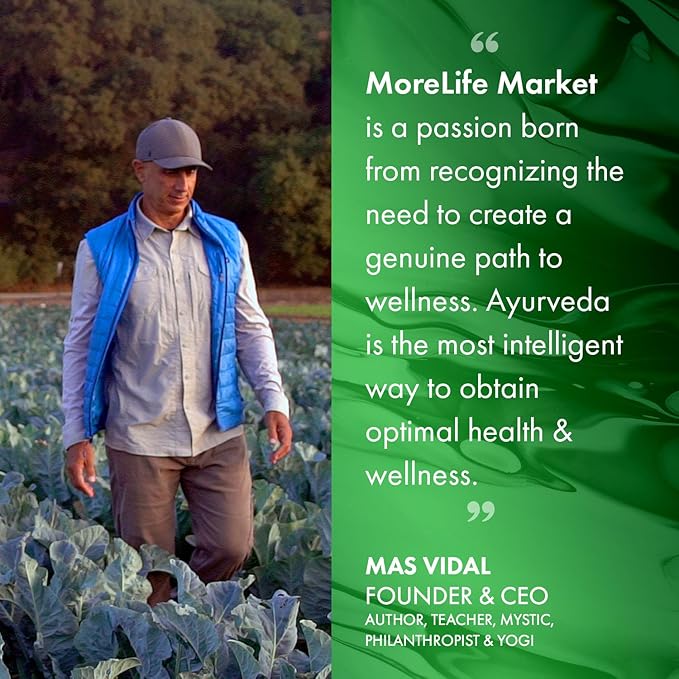 MoreLife Market Cozy Calm Tea | Herbal Infusion with Lemongrass, Tulsi & Licorice | Supports Meditation, Relieves Vata & Pitta | Ayurvedic Tea for Relaxation & Gut Balance - 8oz (230g)