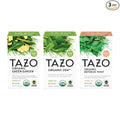 TAZO Tea Bags, Regenerative Organic: Refresh Mint Herbal Tea, Zen Green Tea, & Green Ginger Tea 16 CT (1ea) (Variety Pack)