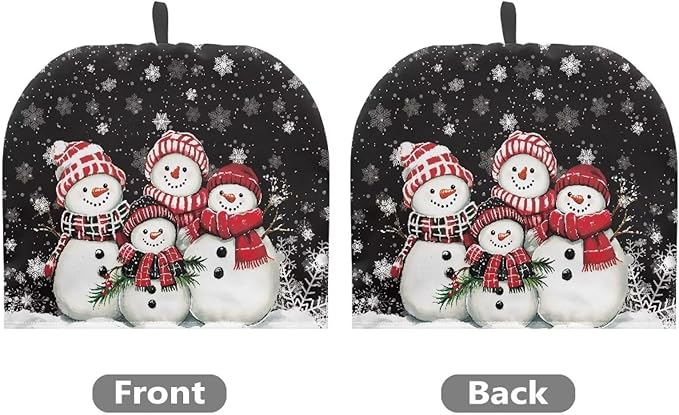 Snowman Family Tea Cozy Tea Pot with Warmer Fashion Teapot Insulated Cotton Kettle Kitchen Dust Cover for Housewife Small Tea Pot Cozy Cover with Keep Warming Teapot Gift for Kettle Cover