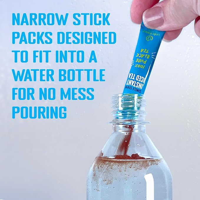 Unbrewed Planet Instant Iced Tea – 100% Pure Black Tea – 10 Single Serve Stick Packs – Unsweetened – Vegan – Gluten Free – On-the-Go for Travel, Work, Outdoors