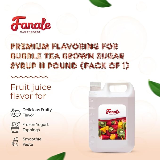 Fanale Premium Flavoring Concentrated Syrup for Bubble Tea | Tiger Style Brown Sugar Syrup | for Boba Tea, Smoothies, Slushes, Desserts | SRP241
