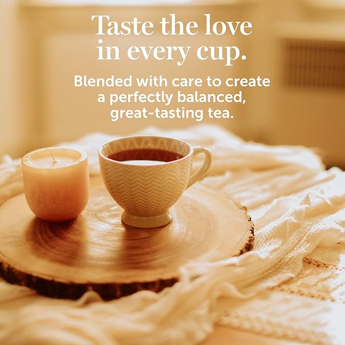 Red Rose Naturally Decaffeinated Black Tea, Smooth & Flavorful Decaf for Iced or Hot Tea in Bulk, Gluten-Free, 6 Pack of 48 Individually Wrapped Teabags