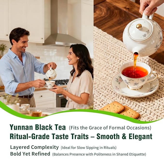 ZenVerdant Gourmet Yunnan Black Tea, 10oz | Premium Loose Leaf Breakfast Tea | Fresh Harvest & Resealable Bag