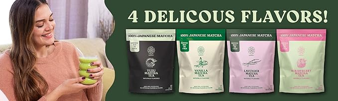The Harmony Matcha Yuzu (7.05oz Bag - 20 Servings) Premium Japanese Matcha Powder, Rich in Antioxidants & L-Theanine, Sweetened with Organic Sugar, No Preservatives