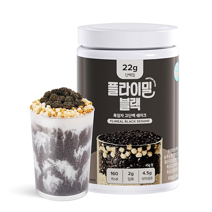 Black Sesame Protein Shake, With Crunchy Protein Balls, Protein Smoothie Powder - 22g Protein, Low Sugar, Keto-Friendly Meal Replacement Shake, 22.22oz, 14 Servings, 14 Servings (1 X 22.22oz)