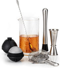 Mixology & Craft Cocktail Set - 8-Piece Bartender Kit with Mixing Glass Set, Japanese Jigger, Spoon, Muddler, and Strainer - Perfect for Old Fashioned Cocktails and Home Bars