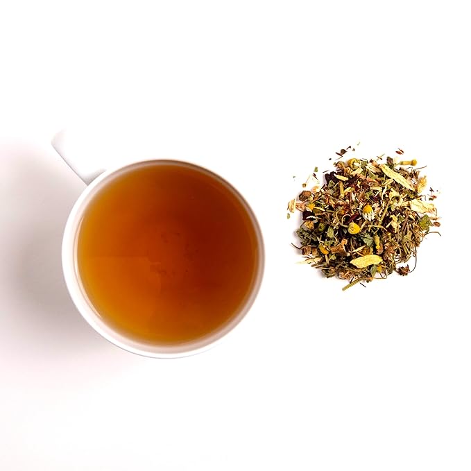 Pure And Easy Tea, Radiance, Herbal Tea for Healthy-Looking Skin, Caffeine-Free Whole-Leaf Botanical Blend (100g)