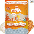 High Caffeine Mushroom Tea (155 mg) – Kubo Tea: Organic Lion’s Mane Chai Black Tea Bags for Clean Energy & Focus | Healthy Coffee Substitute | Mushroom-Infused Blend | 20 Ct | Compostable Packaging