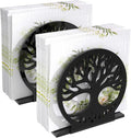 Napkin Holder, 2 PCS Black Acrylic Napkin Holder for Table, Standing Paper Napkin Dispenser for Kitchen Home Tree Design Guest Towel Holder for Coffee Shop Dining Table Decor (2pcs Tree-Shaped)