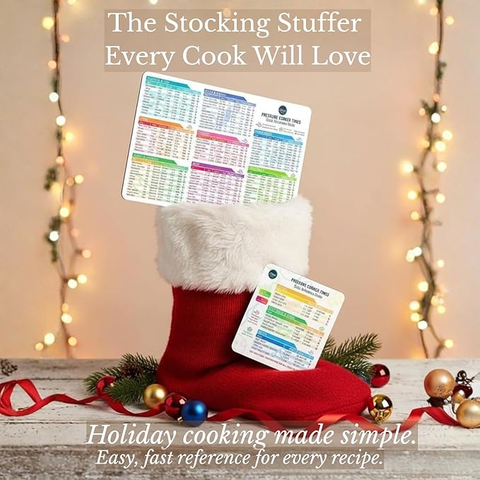 Instant Pot Cooking Times Chart - Pressure Cooker Accessories Cook Times - Easy to Use & Clean Strong Magnet As Seen on The Today Show - Instant Pot Cheat Sheet Magnet Set Quick Guide (Black)