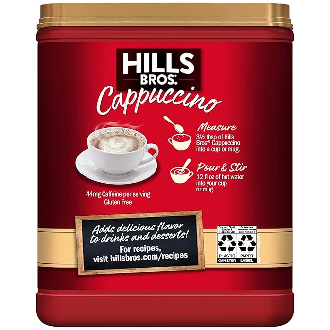Hills Bros. Flavor Coffee (Hazelnut, 14 Ounce (Pack of 8)