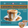 Double Donut Coffee Caramel Macchiato Flavored Coffee Pods,Medium Roast Coffee Compatible with Keurig K Cups Brewers, 72 Count