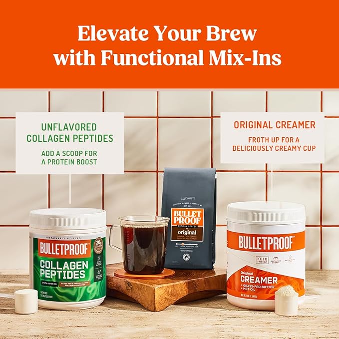 Bulletproof The Mentalist Medium-Dark Roast Whole Bean Coffee, 12 Ounces (Pack of 3), Clean Coffee Tested for Toxins, Packaging May Vary
