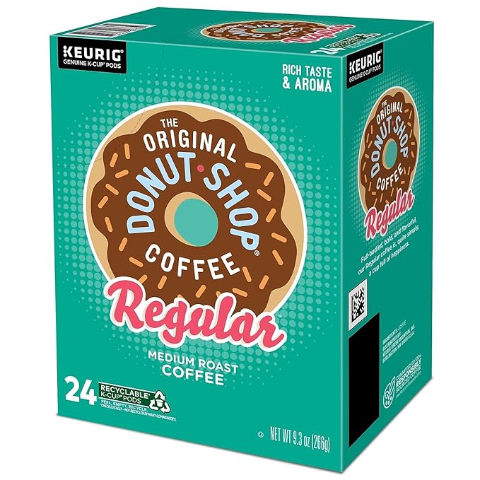 The Original Donut Shop Regular Keurig Single-Serve K-Cup Pods, Medium Roast Coffee, 96 Count