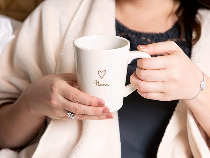 Pavilion Gift Company Nana Cup, 1 Count (Pack of 1), Cream, Ceramic, 15oz