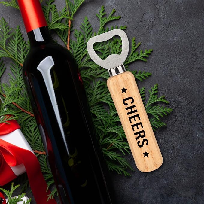 Ithmahco Best Uncle Gifts, Personalized Gifts For Uncle From Niece, Nephew, Funny Beer Glasses & Bottle Opener For Men, Christmas, Birthday Idea