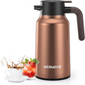 70 oz / 2L Thermal Coffee Carafe Stainless Steel - Insulated Coffee Dispenser for Hot & Cold Liquids - Perfect for Coffee, Tea, Water, Parties, Office & Home Use