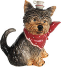 Blue Sky Clayworks Ruby Yorkshire Terrier Puppy Dog Figural Ceramic Teapot, 8.5 in Length, Yorkie Tea-Time Charm