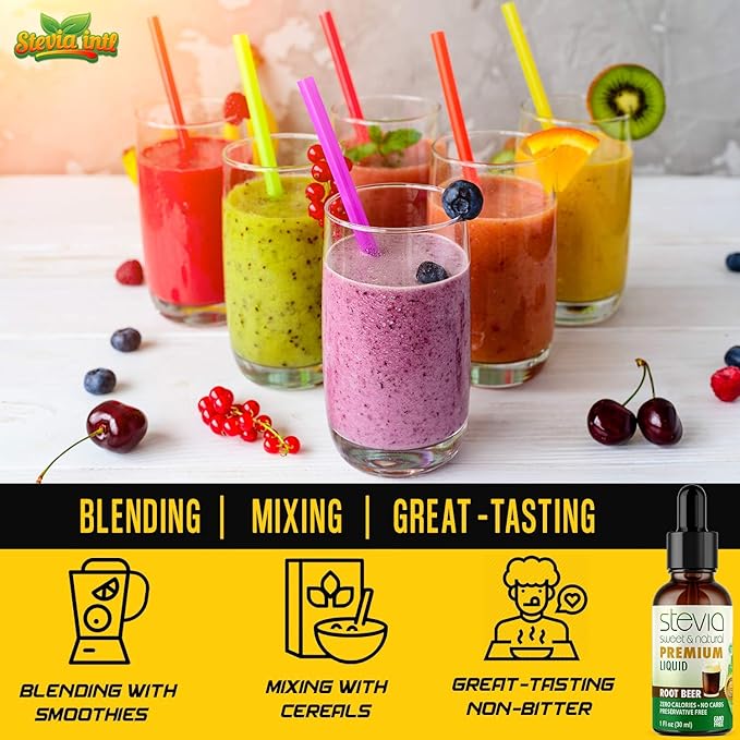 Root Beer Premium Quality Stevia Drops | Organic Liquid Stevia | Best Sugar Substitute | 100% Pure Extract | All Naturally Sweet | Non-Bitter, 0 Calorie, NON-GMO, Diabetic & Keto Friendly (1oz)