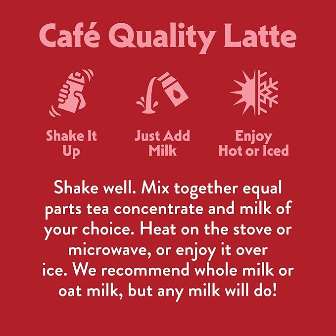 STASH Double Spice Chai Latte - Dairy Free Plant Based Tea Concentrate - Caffeinated - 32 fl oz, 5 Servings