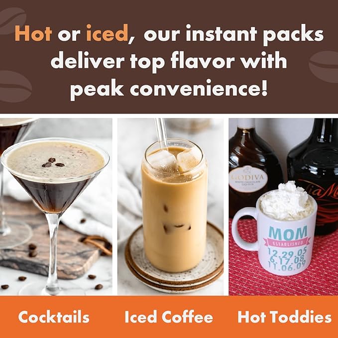 Café Grumpy - Instant Coffee Single Serving - Iced Coffee - Medium Roast - Fresh Ground Arabica Beans Taste - 6 Individual Packets - 1.06 oz (30g)