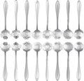 16 Pcs Teaspoon Tea Spoons, ESRISE Stainless Steel Cute Coffee Spoon for Tea Party Decorations (Silver)