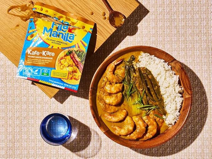 FilaManila Filipino Peanut Simmer Sauce & Marinade Traditional Kare Kare New 2024, Savory Peanut, Garlic, & Onion, Vegan, Gluten Free, Dairy Free