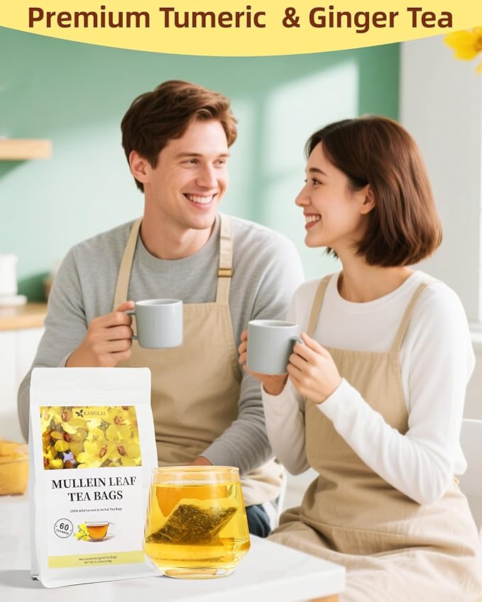 Mullein Leaf Tea Bags, Caffeine-free Natural Healthy Herbal Tea