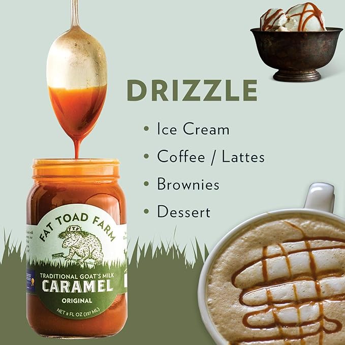 Fat Toad Farm Traditional Goat’s Milk Caramel Sauce/Cajeta, Original, Gluten Free, 8 fl oz