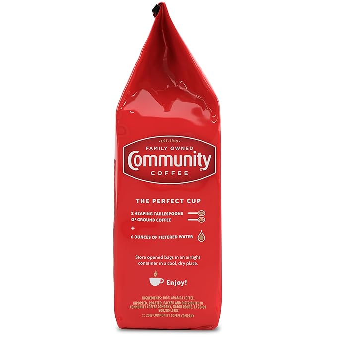 Community Coffee Cafe Special Half-Caff, Medium Dark Roast Ground Coffee, 12 Ounce (Pack of 1)