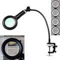 HWATANG OHBIG x MADWORKS 1.6x/2.5D/100mm Dimming Toning LED Magnifying Glass - Green Glass Lens, Daily Vision, Insect Observation, Soldering, Ra 94 Ring Light, 40+ Reading Magnifier (w/Desk Clamp Kit)