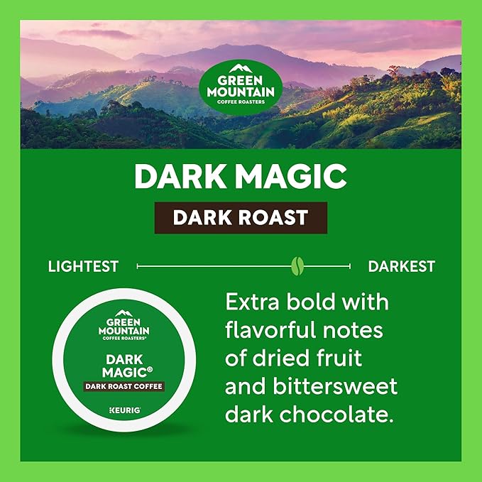 Green Mountain Coffee Roasters Dark Magic Coffee, Keurig Single-Serve K-Cup pods, Dark Roast, 96 Count