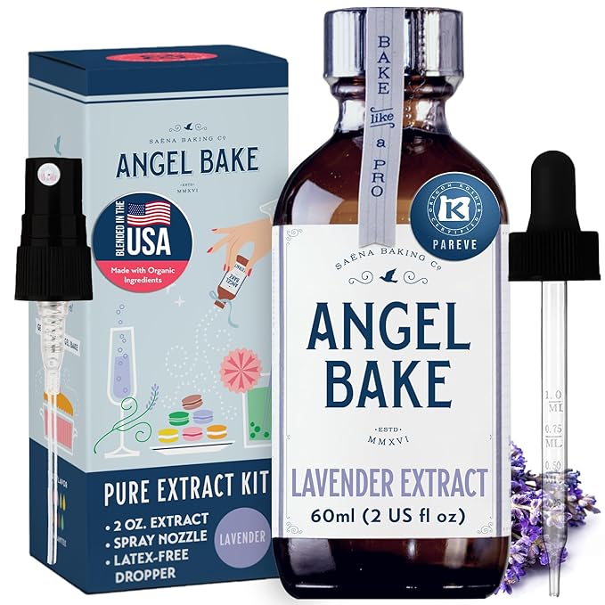 Pure Bulgarian Lavender Extract For Baking And Mixology. 100 Servings Culinary Aromatics With Spritzer And Dropper. Keto Friendly, Vegan, Gluten Free. (Lavender, 2 Oz w/ Spritzer & Dropper)