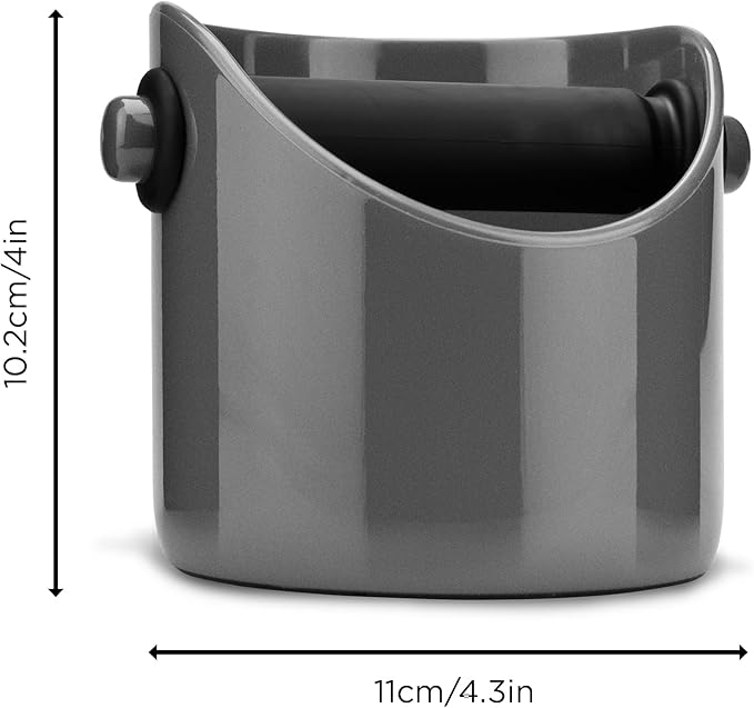 Dreamfarm Grindenstèin Sturdy, Compact, Modern Space-Saving Espresso Coffee Grind Knock Box - Silver