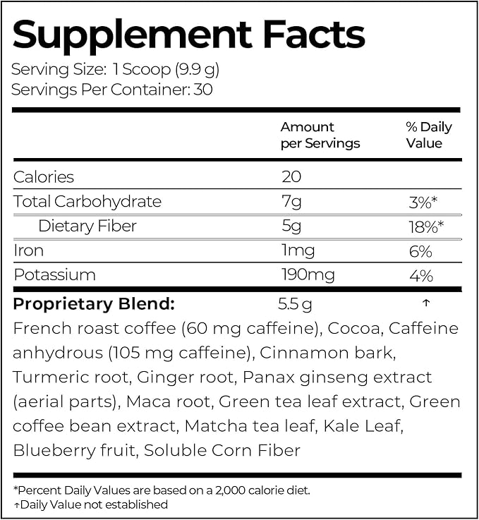 zenbodi Slim Brew French Roast Instant Coffee - 10.5 oz Superfood Coffee, Dietary Supplement, 12 Superfoods Including Maca Root, Panax Ginseng Extract, Turmeric Root, Kale Leaf, and More, 30 Servings