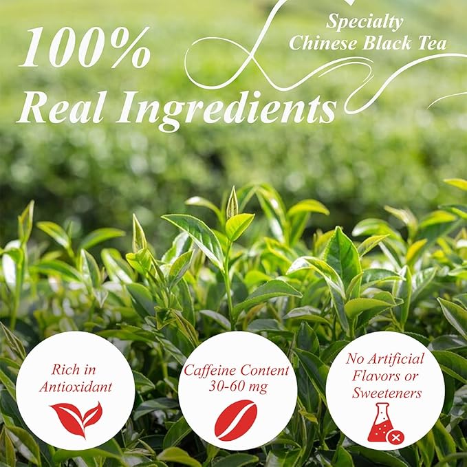 WT WEETEE Lapsang Souchong Tea Bags, 100 Count Smoky Black Tea, Natural Caffeine & Antioxidant, Classic Specialty Chinese Tea, Resealable Kraft Bag | Brew Hot or Iced