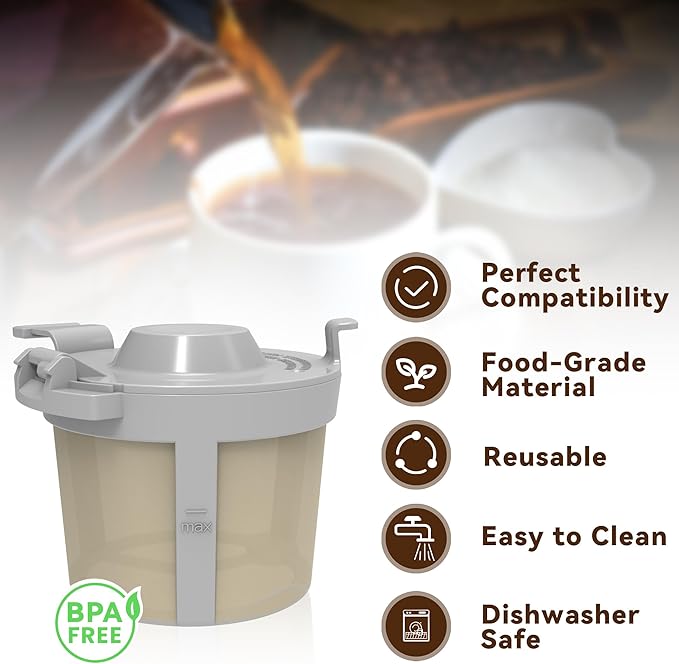 White Plastic Coffee Filter and 100PCS Coffee Paper Filter for ninja pb051, white