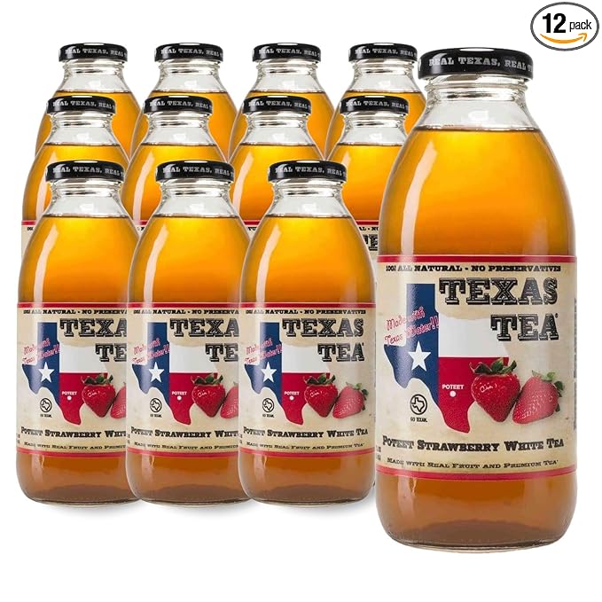 Texas Tea Poteet Strawberry White Tea 12 Pack
