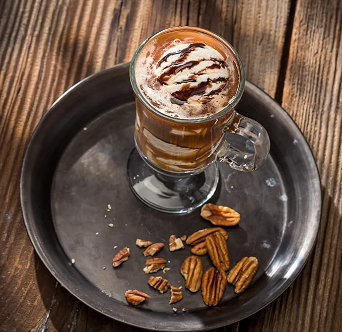 Upouria Butter Pecan Coffee Syrup Flavoring, 100% Vegan, Gluten-Free, Kosher, 750 mL Bottle - Coffee Syrup Pump Included