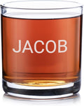 Lifetime Creations Engraved Personalized Name Whiskey Glass 10.5 oz - Old Fashioned Rocks Glass with Name, Monogrammed Scotch Glass Groomsmen Gift, Dishwasher Safe, Made in USA