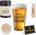 Vintage Father's Day Birthday Gifts for Fathers Your Dad Funny Beer Drinking Glass It's the Most Wonderful Time for a Beer Glass Gift for Men Dads Brew Lovers Present