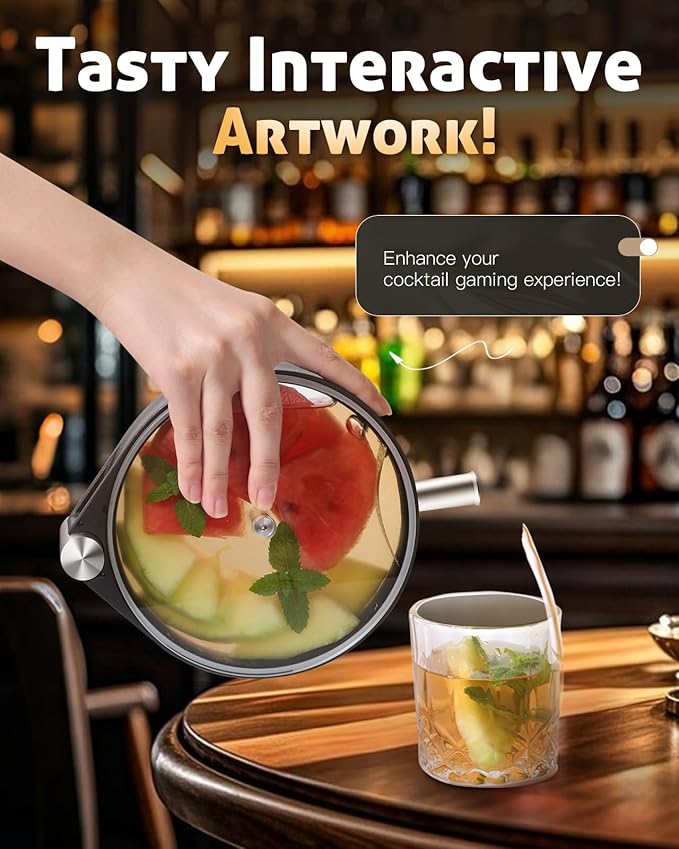 DIY Small 13 oz Cocktail Porthole Infuser, Drink Liquor Infuser, Create Your Own Infused Masterpiece, Liquor Infusing Decanter, Beautiful, Fun Gift, Bourbon Infuser, Infusion Bottles 5-Years Warranty