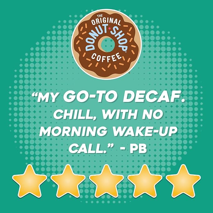 The Original Donut Shop Decaf Keurig Single-Serve K-Cup Pods, Medium Roast Coffee, 48 Count
