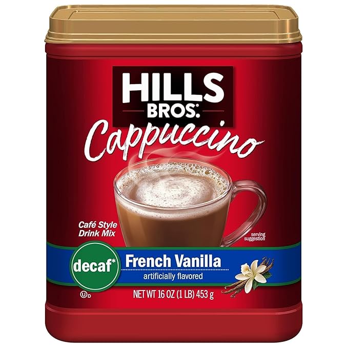 Hills Bros. Flavor Coffee (Decaf French Vanilla, 16 Ounce (Pack of 2))