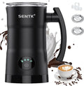 Sentk Milk Frother - 4-in-1 Electric Milk Steamer, 12.3oz/350ml Automatic Hot and Cold Foam Maker and Milk Warmer with Auto Shut-Off, Milk Frother and Steamer for Coffee, Latte, Cappuccino, Matcha