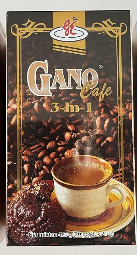 3 Boxes- 3-in-1 Instant Ganoderma (Reishi) Mushroom Coffee – 20 Sachets (21g Each) – Functional Coffee Mix for Balanced Energy & Wellness