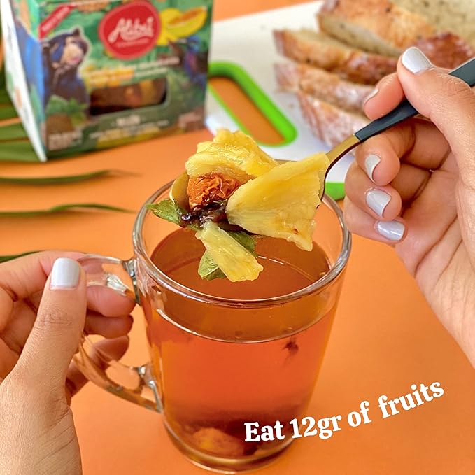 Alibú Dried Fruit Tea Infusions - Passion - Pineapple, Goldenberry, Passion Fruit | Water Infusions Dried Fruit - Box of 2.12 oz (Passion)