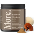 More. Longevity & Wellbeing Premium Mushroom Coffee Superfood – 7 Functional Mushrooms with Lions Mane Supplement, Reishi, Chaga & Ashwagandha Extract, Instant Coffee Alternative with Prebiotics and Essential Vitamins for Focus & Energy, Mocha